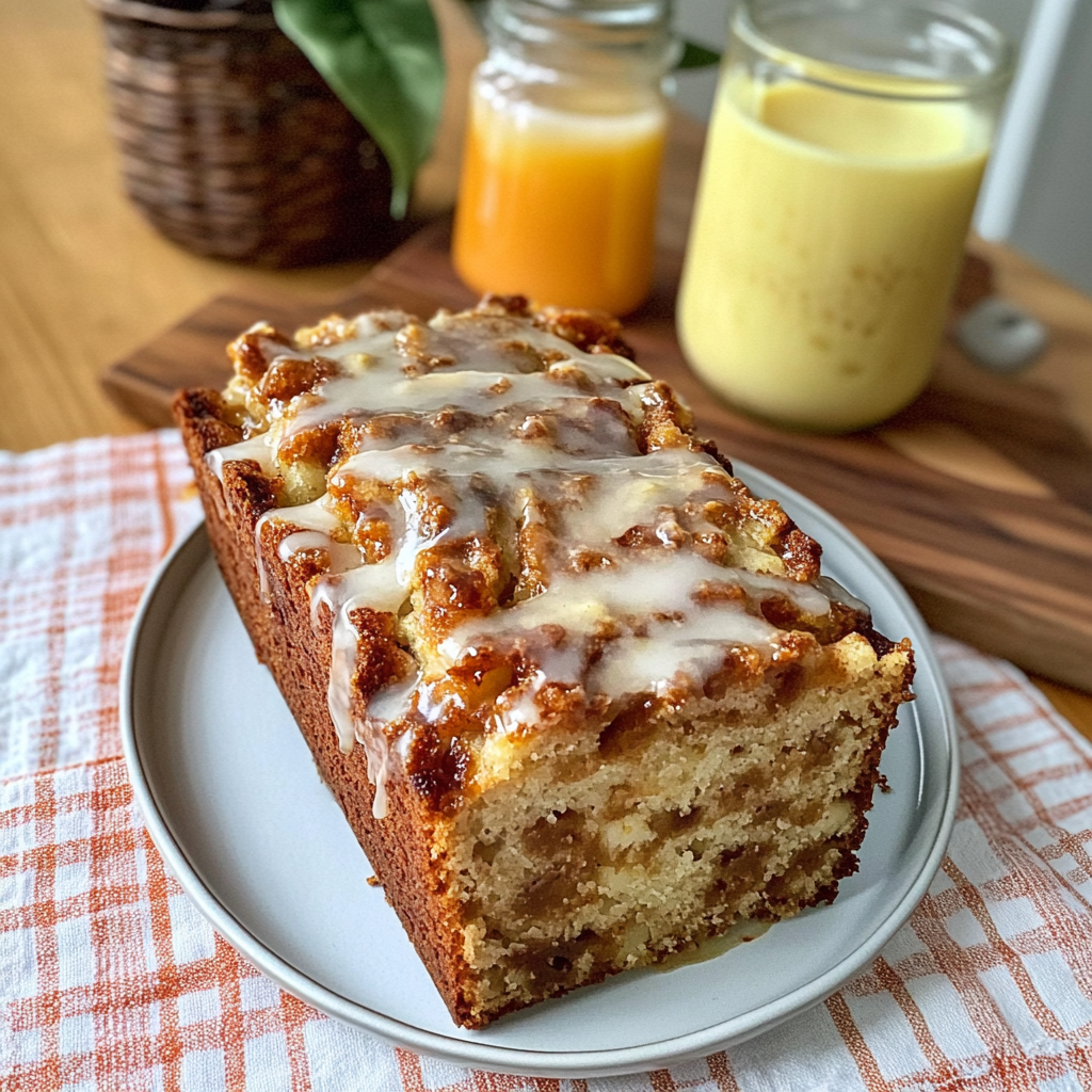 Recipe preparation for Spiced Apple Fritter Bread
