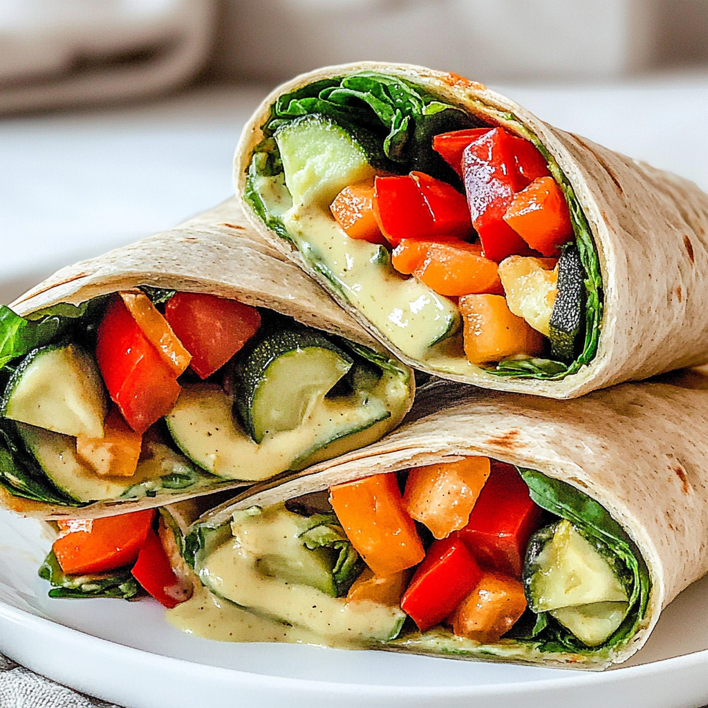Recipe preparation for Roasted Veggie Wraps