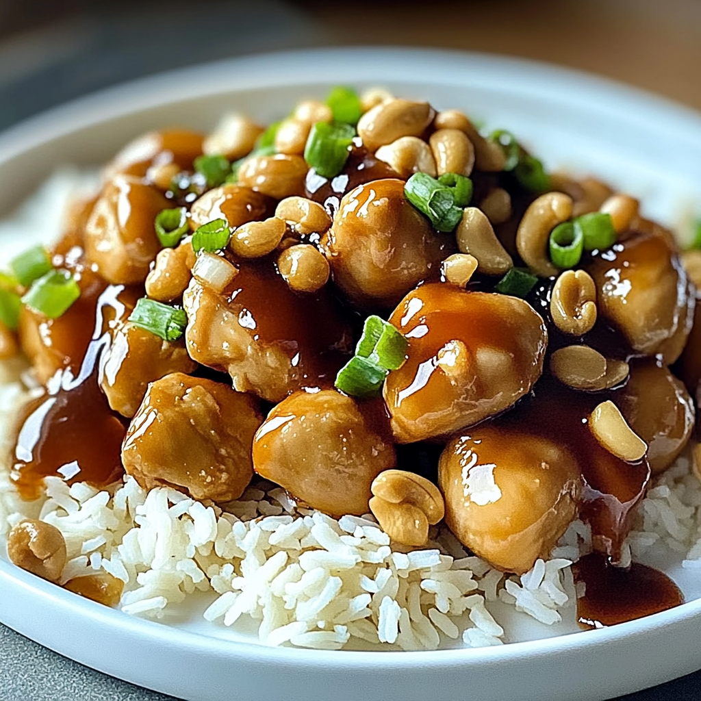 Recipe preparation for Crock Pot Cashew Chicken