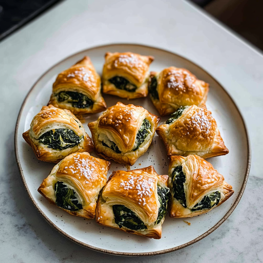 Recipe preparation for Spinach Puffs