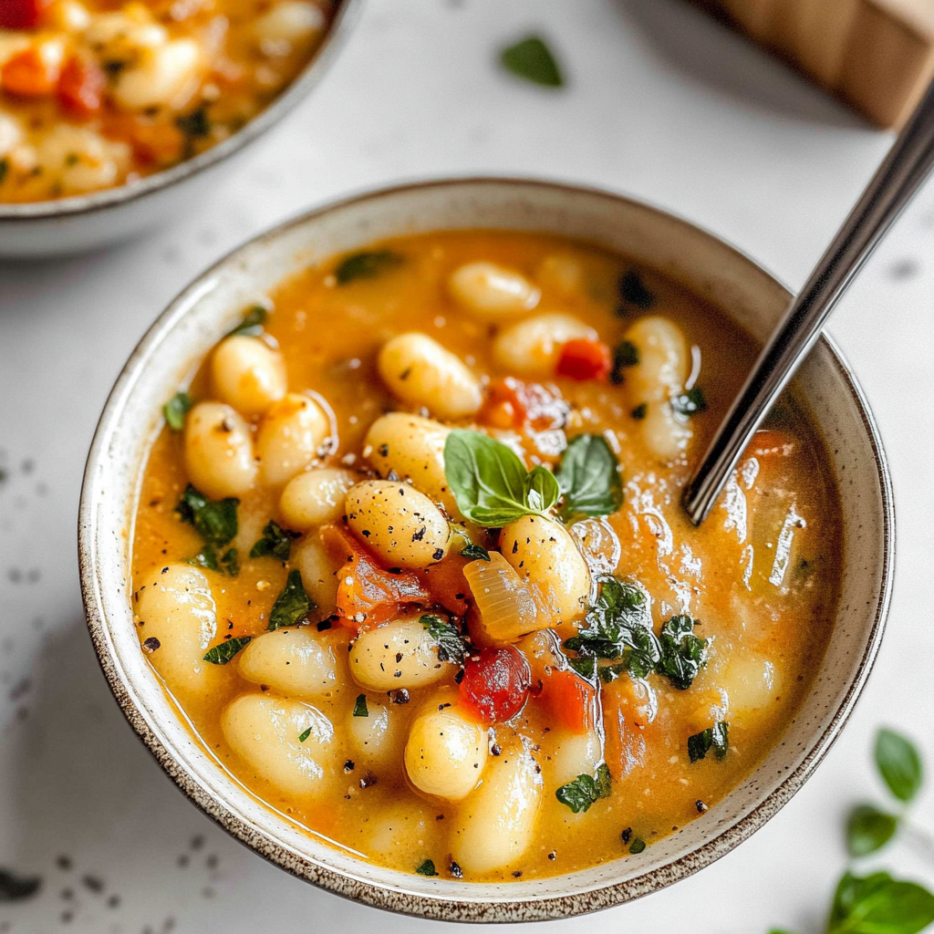 Recipe preparation for Heartwarming Vegetarian Gnocchi Soup