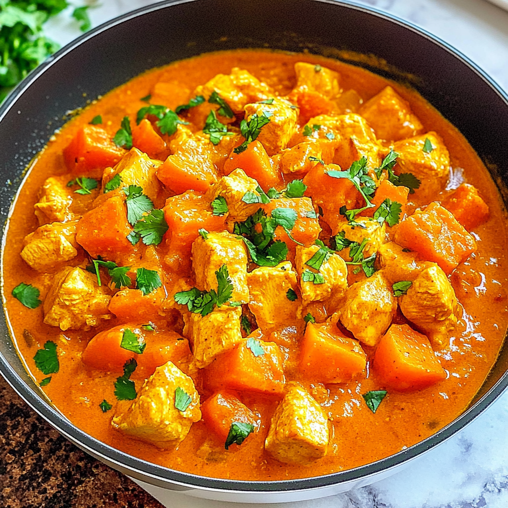 Recipe preparation for Chicken Sweet Potato Curry
