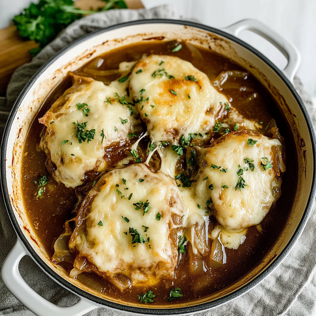 Recipe preparation for Crockpot French Onion Soup