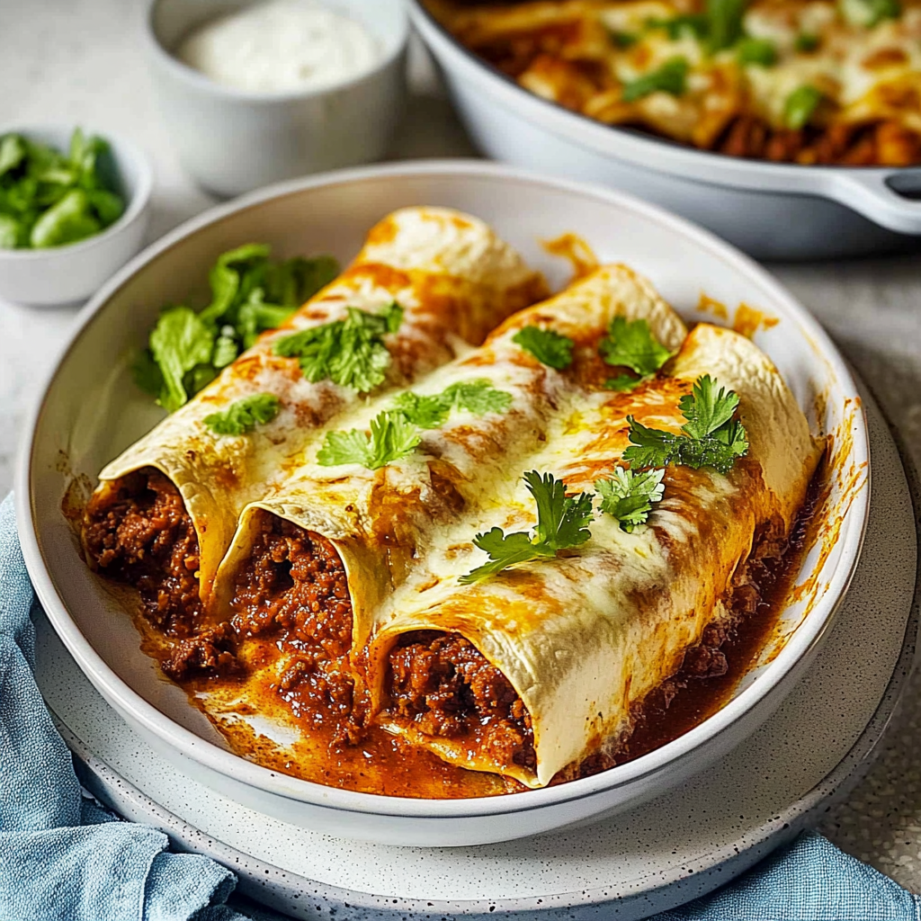 Recipe preparation for Best Ever Beef Enchiladas