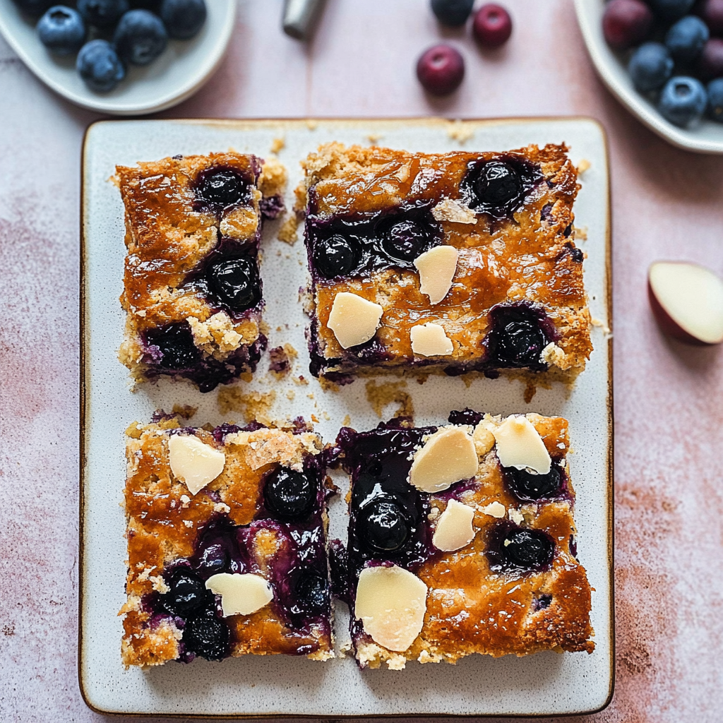 Recipe preparation for Blueberry Cottage Cheese Breakfast Bake