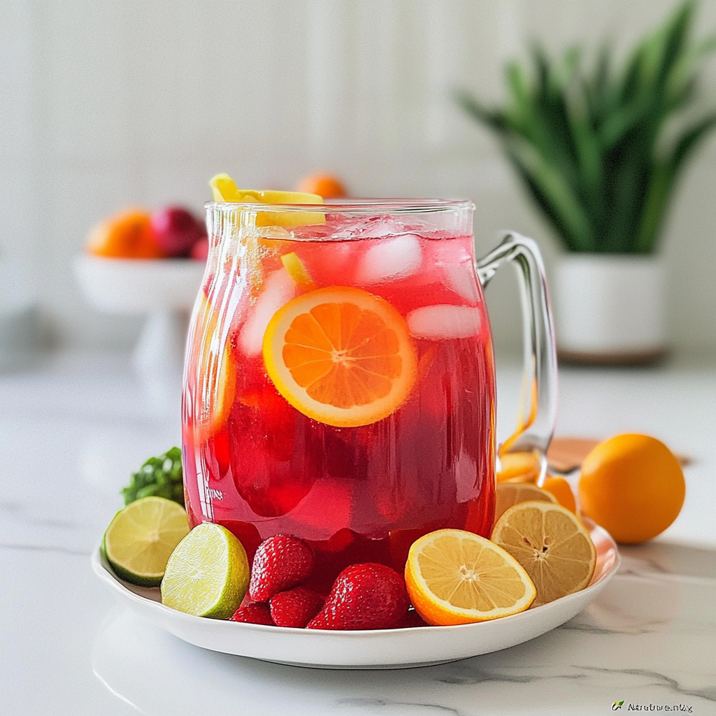 Recipe preparation for Sangria Punch Mocktail for Everyone