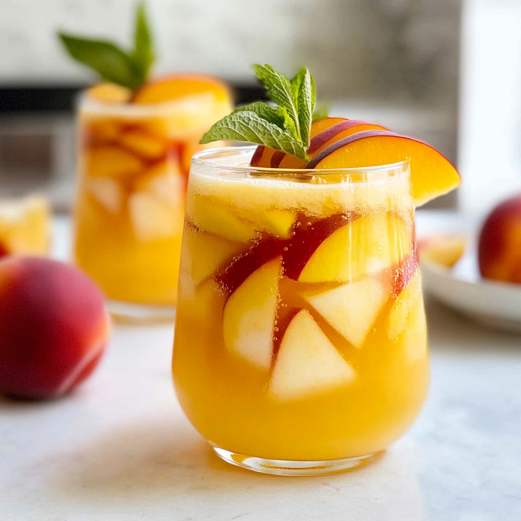 Recipe preparation for Easy Peach Sangria