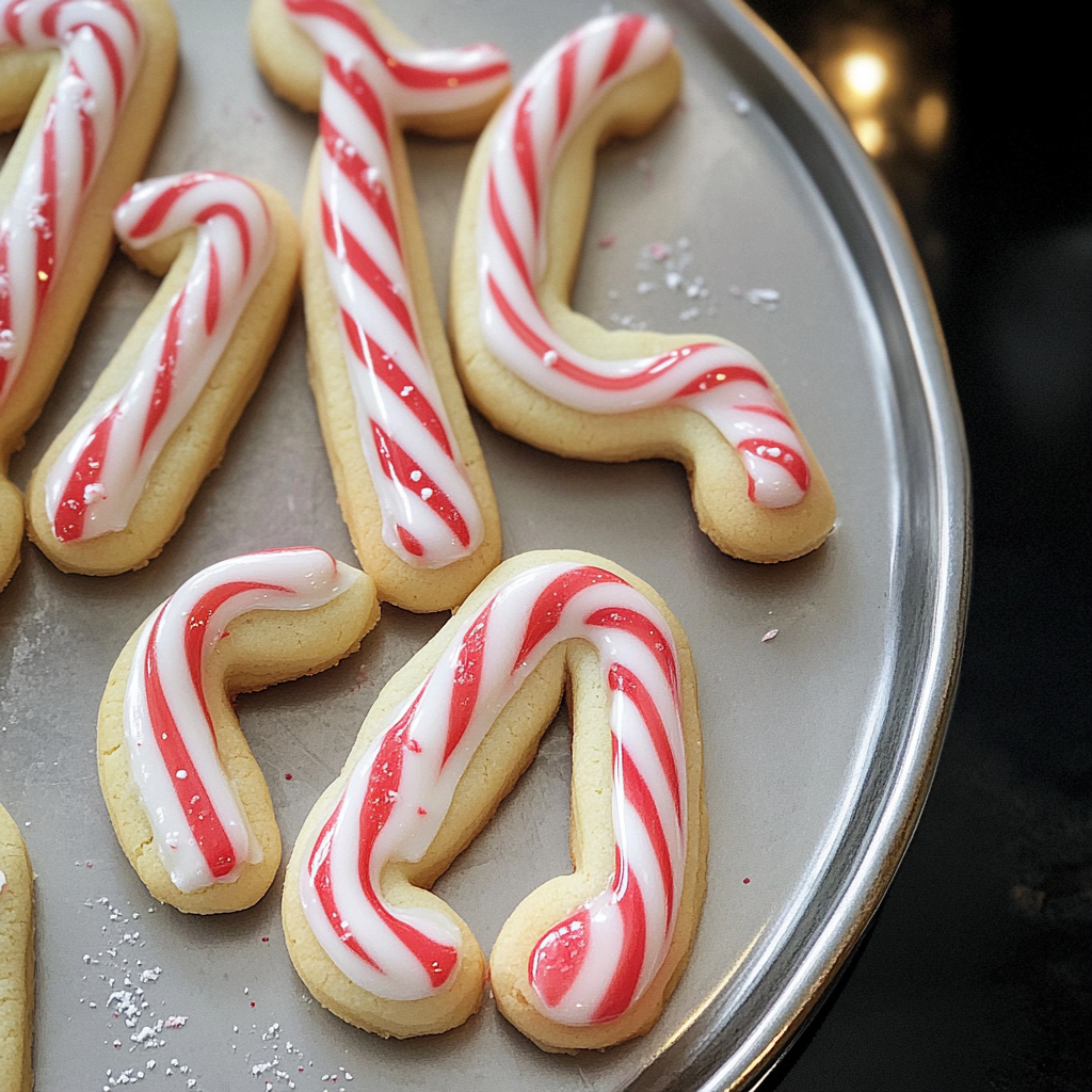 Recipe preparation for candy cane cookies