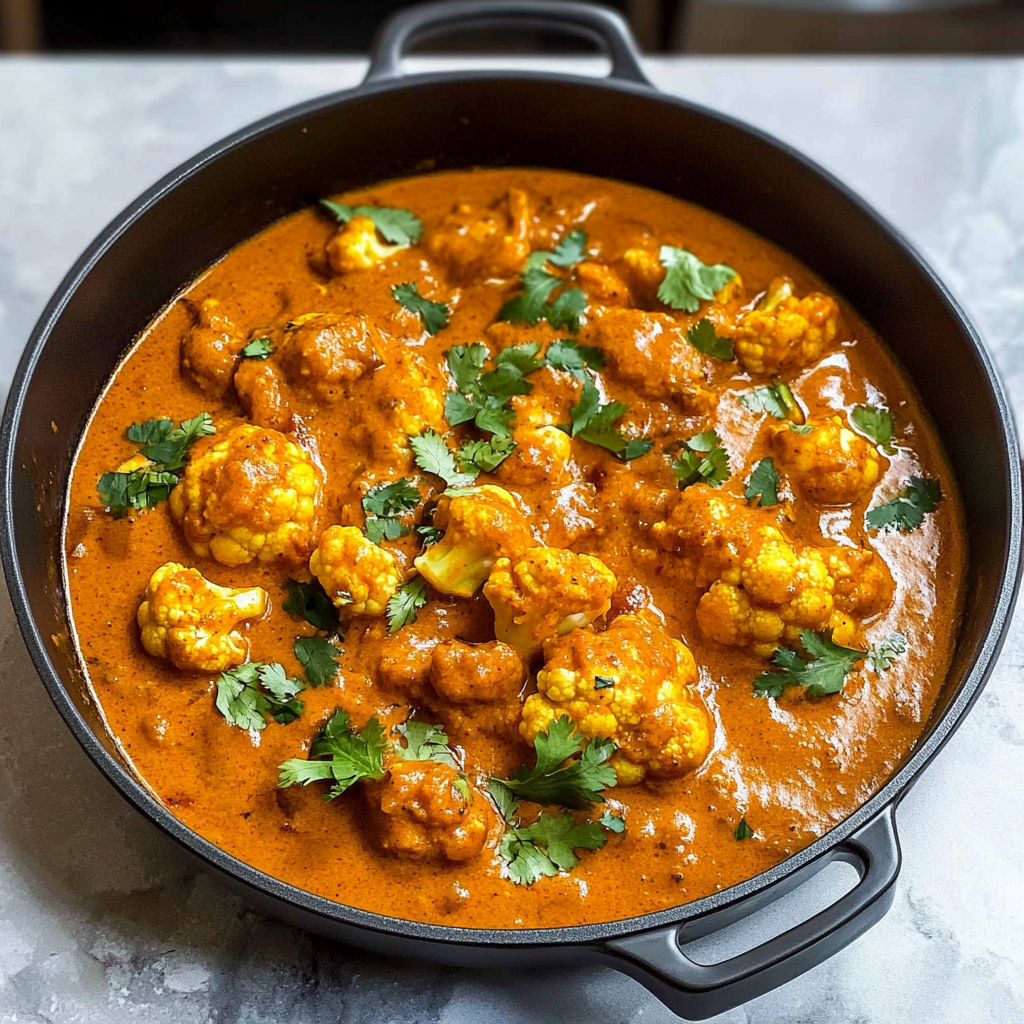 Recipe preparation for Indian Butter Cauliflower Curry