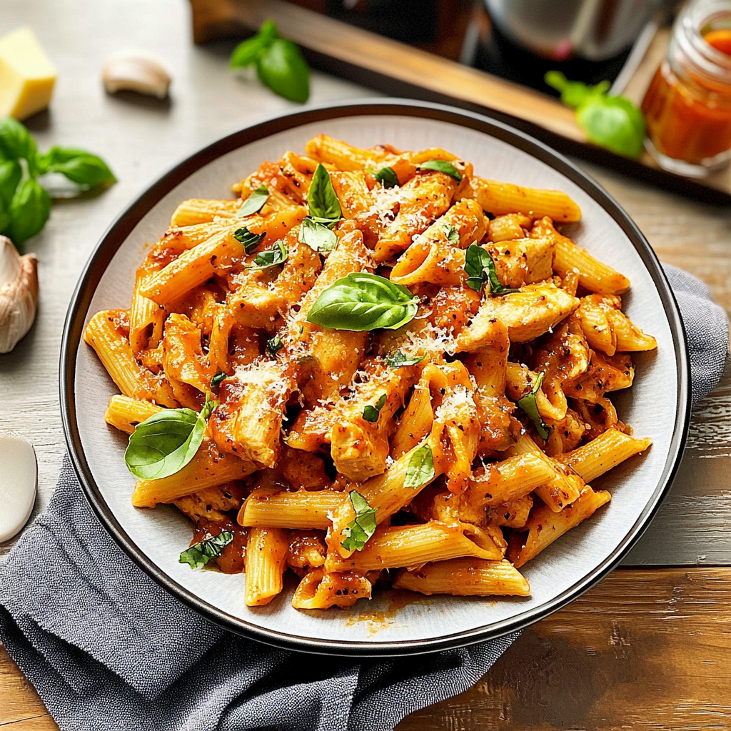 Recipe preparation for One-Pot Spicy Cajun Honey Butter Chicken Pasta Recipe