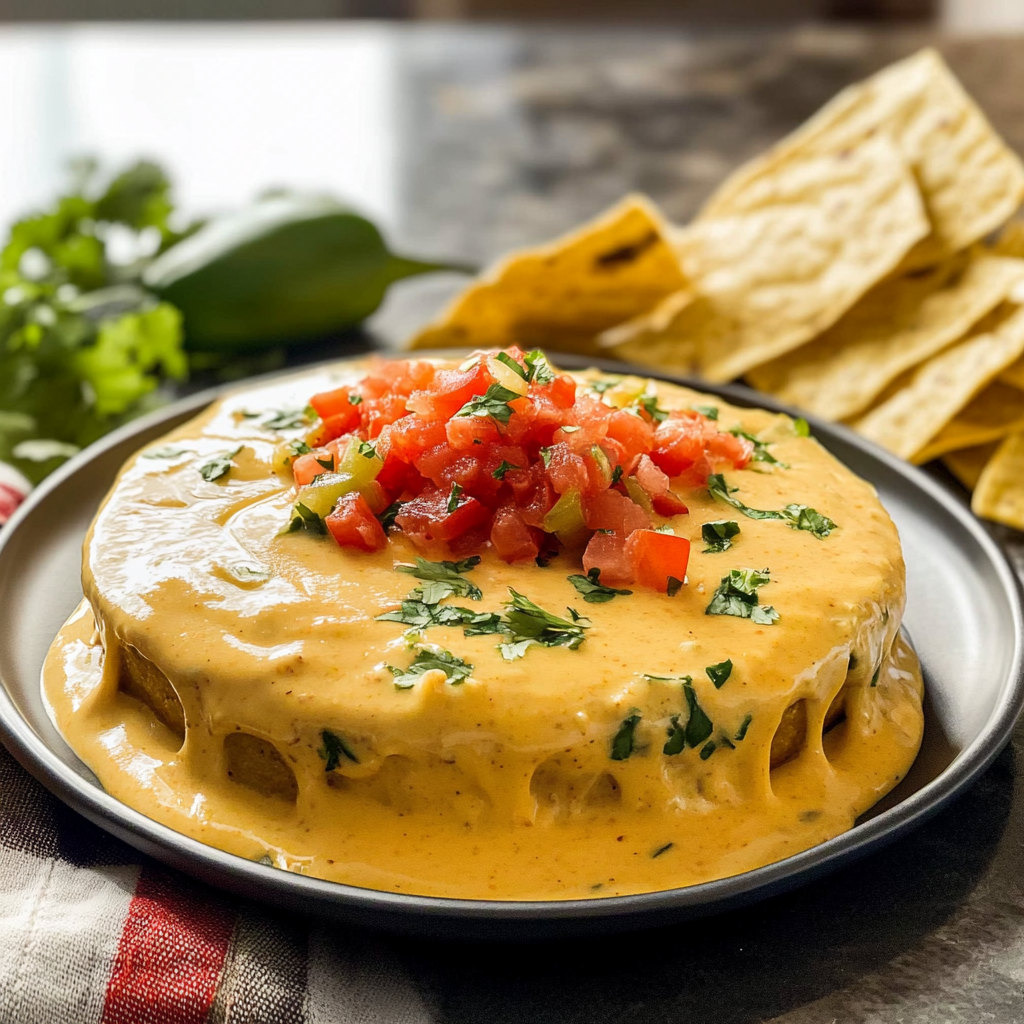 Recipe preparation for Creamy Rotel Ranch Queso Recipe