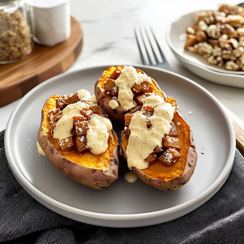 Recipe preparation for Baked Sweet Potatoes