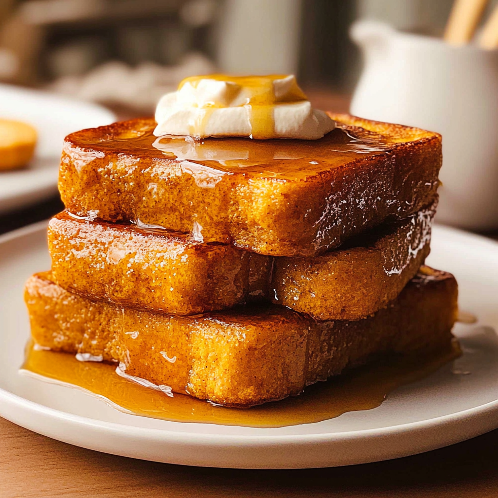 Recipe preparation for Pumpkin French Toast
