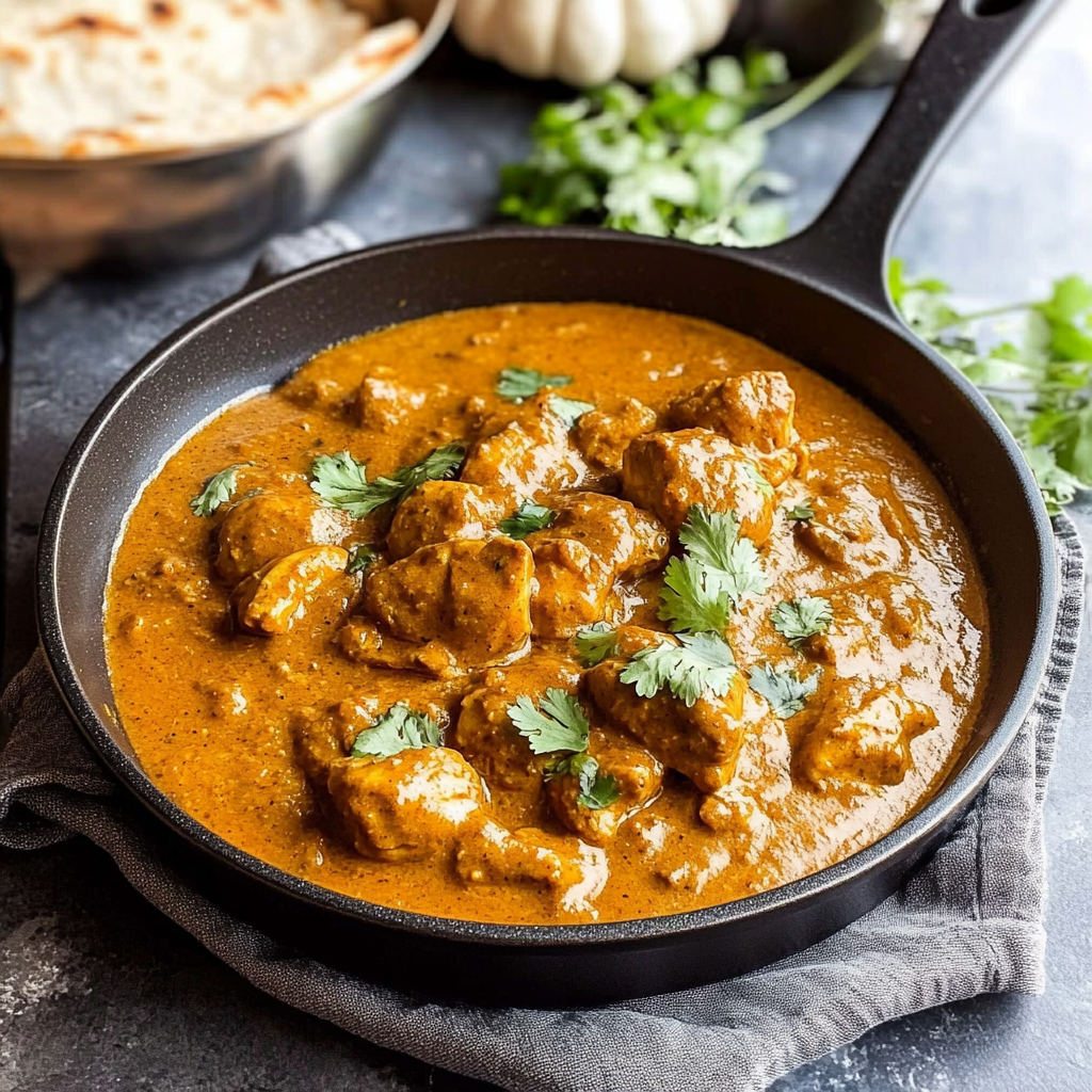 Recipe preparation for Pumpkin Butter Chicken Curry