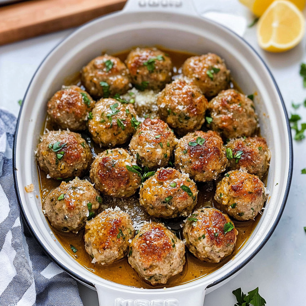 Recipe preparation for Slow Cooker Garlic Parmesan Turkey Meatballs
