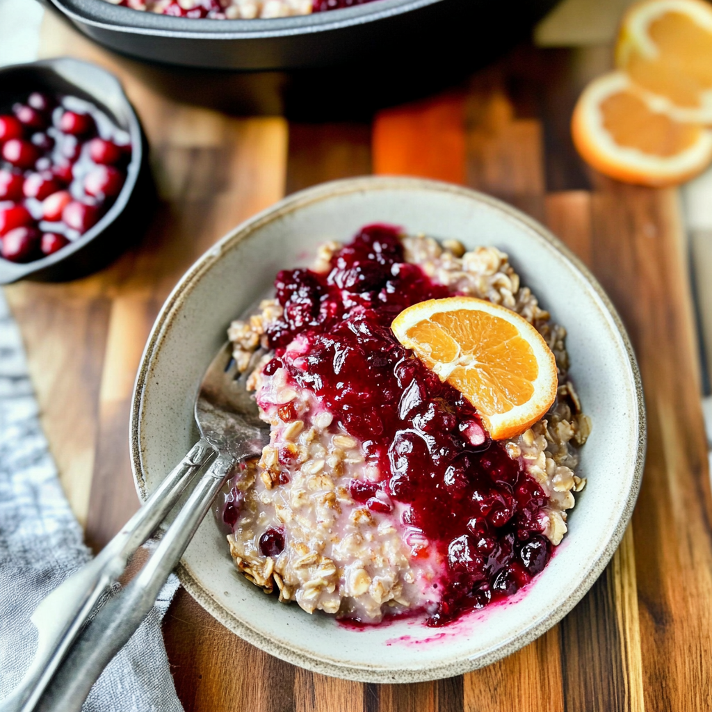 Recipe preparation for Instant Pot Cranberry Orange Steel Cut Oatmeal