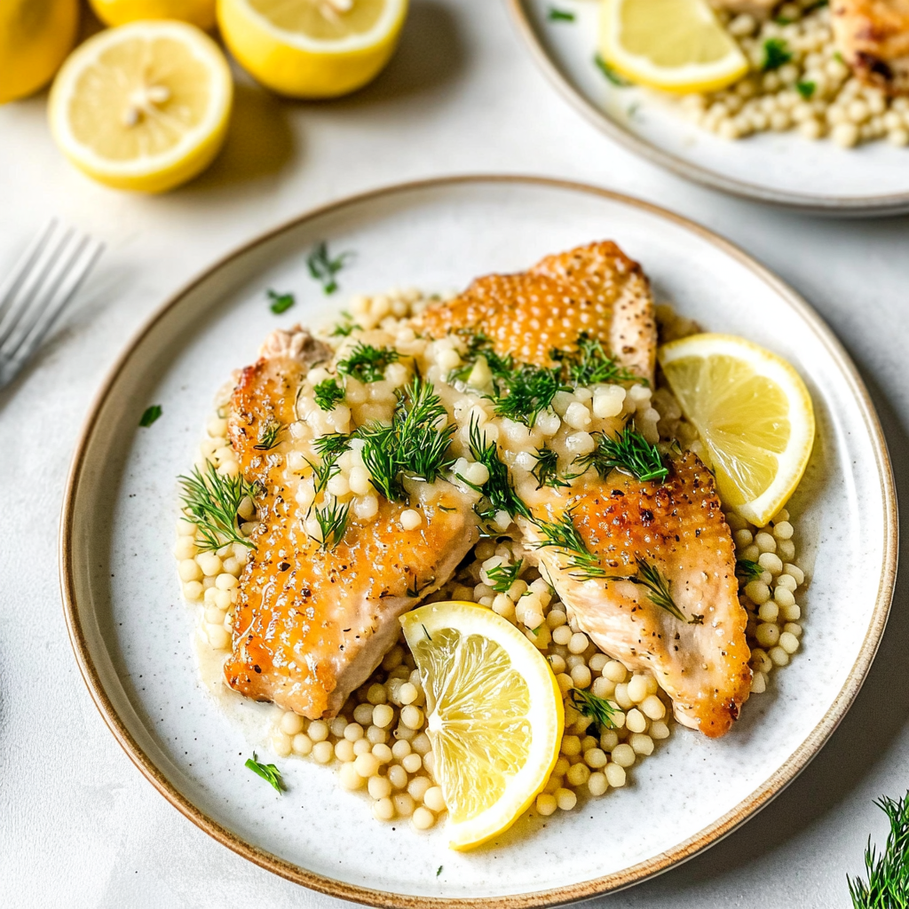 Recipe preparation for Lemon Dill Chicken & Couscous Bowls