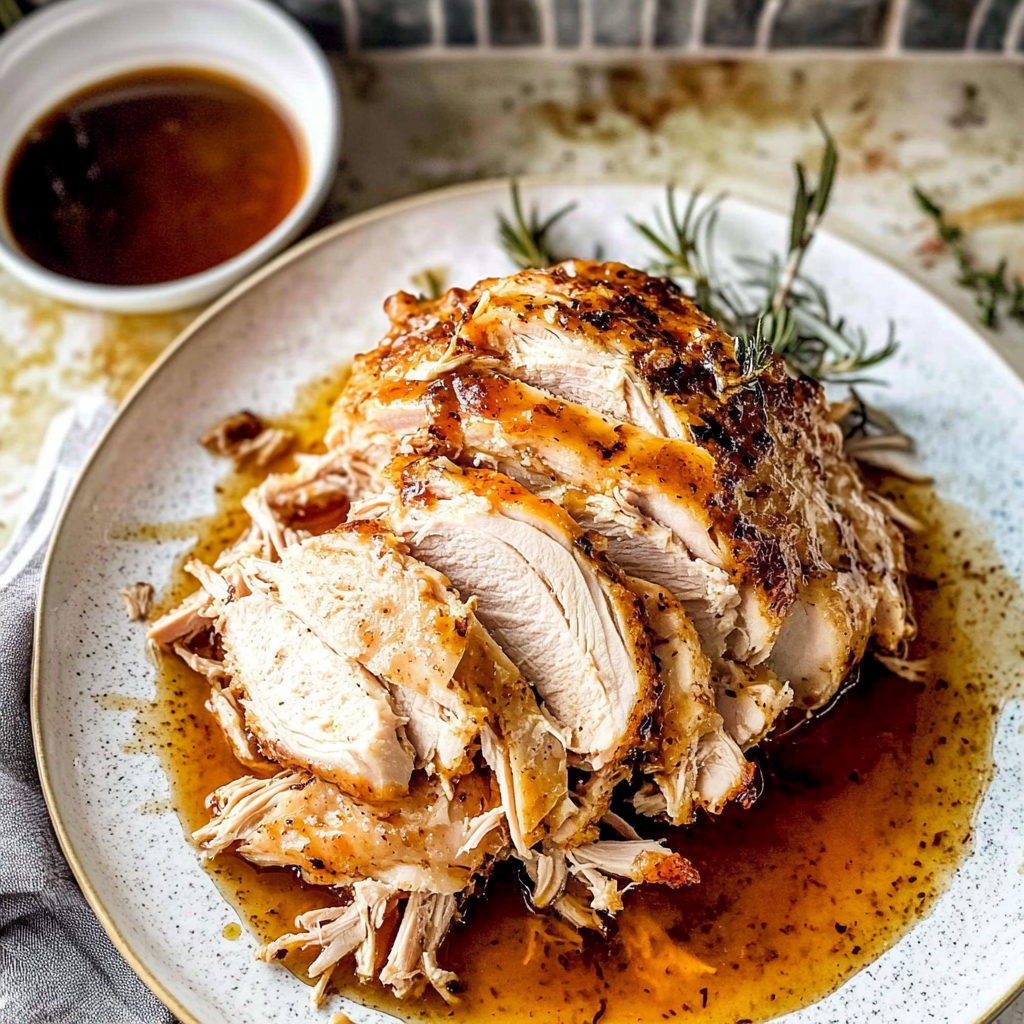 Recipe preparation for Maple Brown Sugar Pulled Turkey