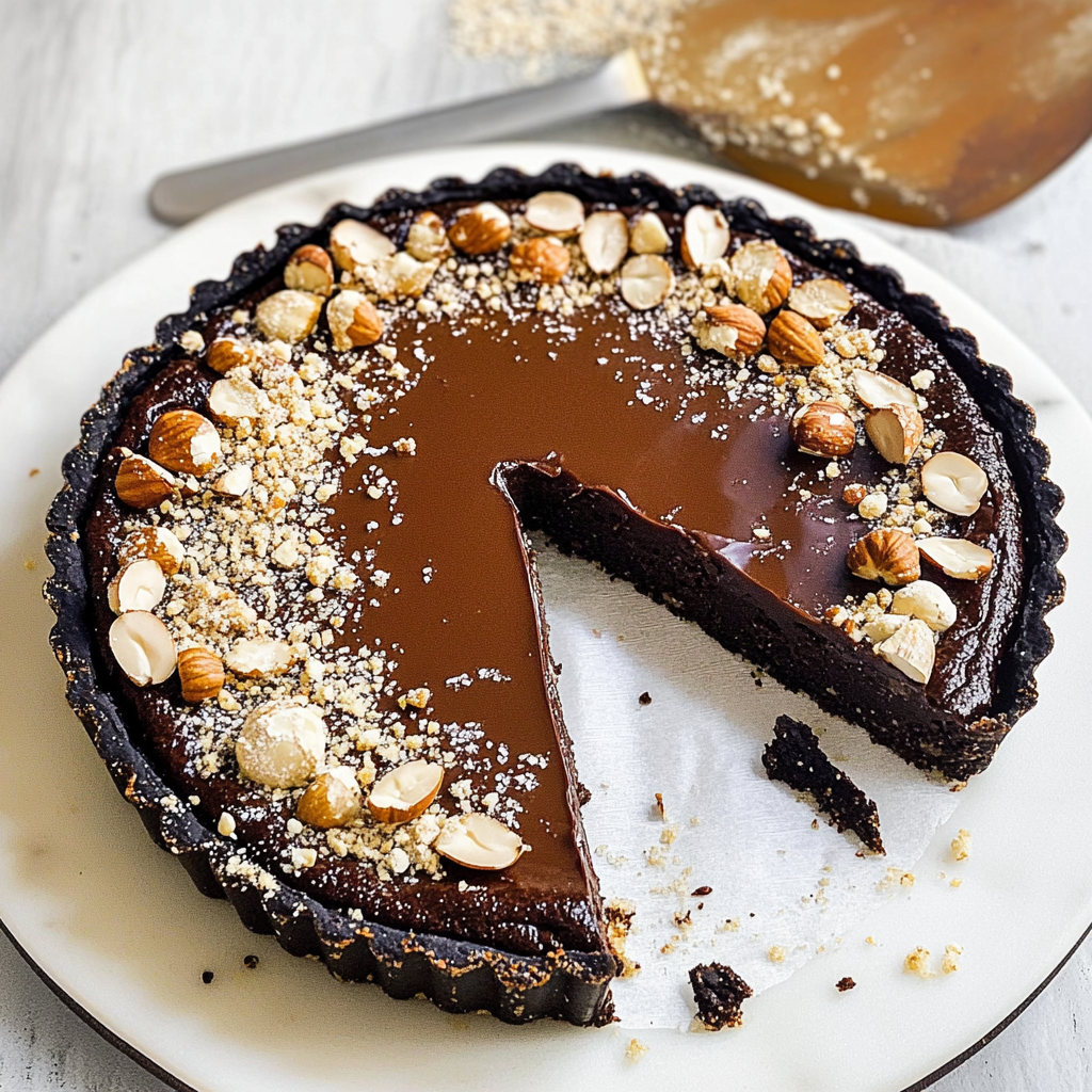 Recipe preparation for Hazelnut Chocolate Tarts