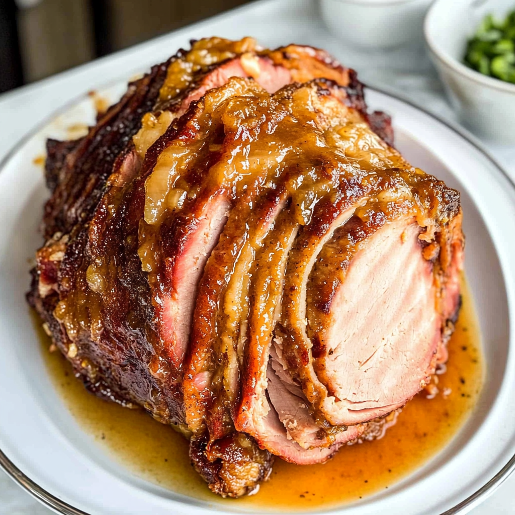 Recipe preparation for Instant Pot Holiday Ham with Brown Sugar Glaze
