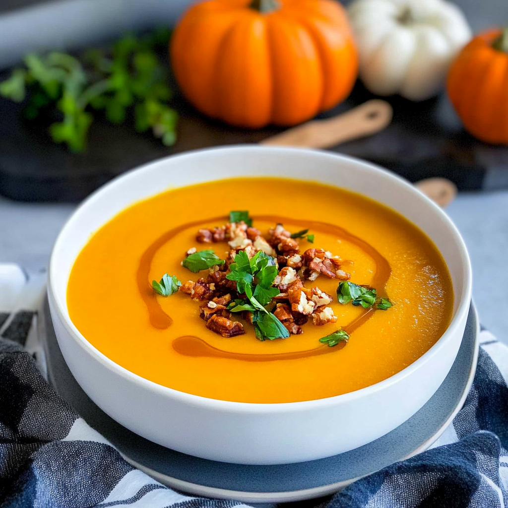 Recipe preparation for Slow Cooker Pumpkin Soup