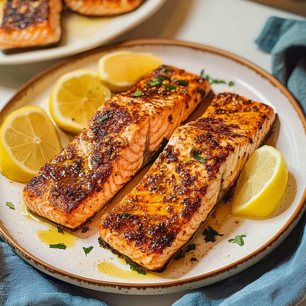 Recipe preparation for 30-Minute Lemon Garlic Butter Salmon