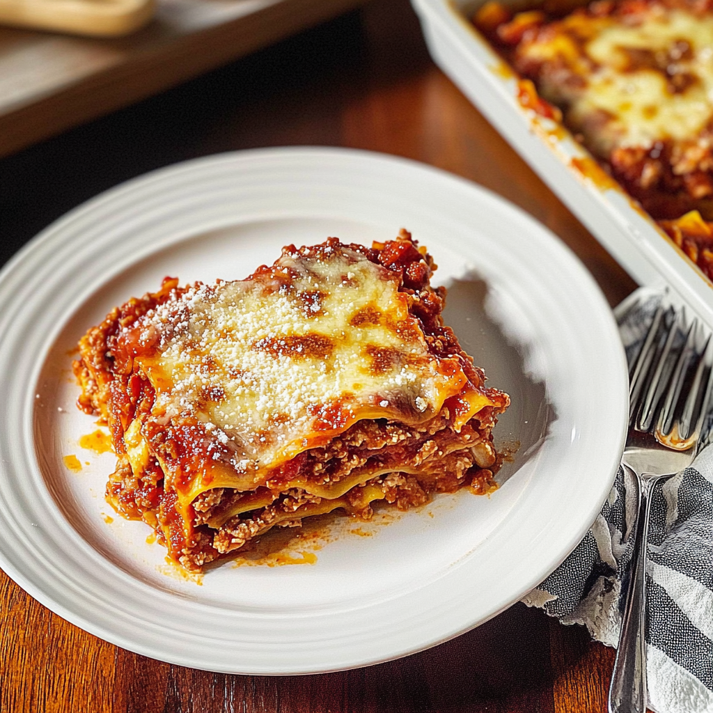 Recipe preparation for homemade lasagna