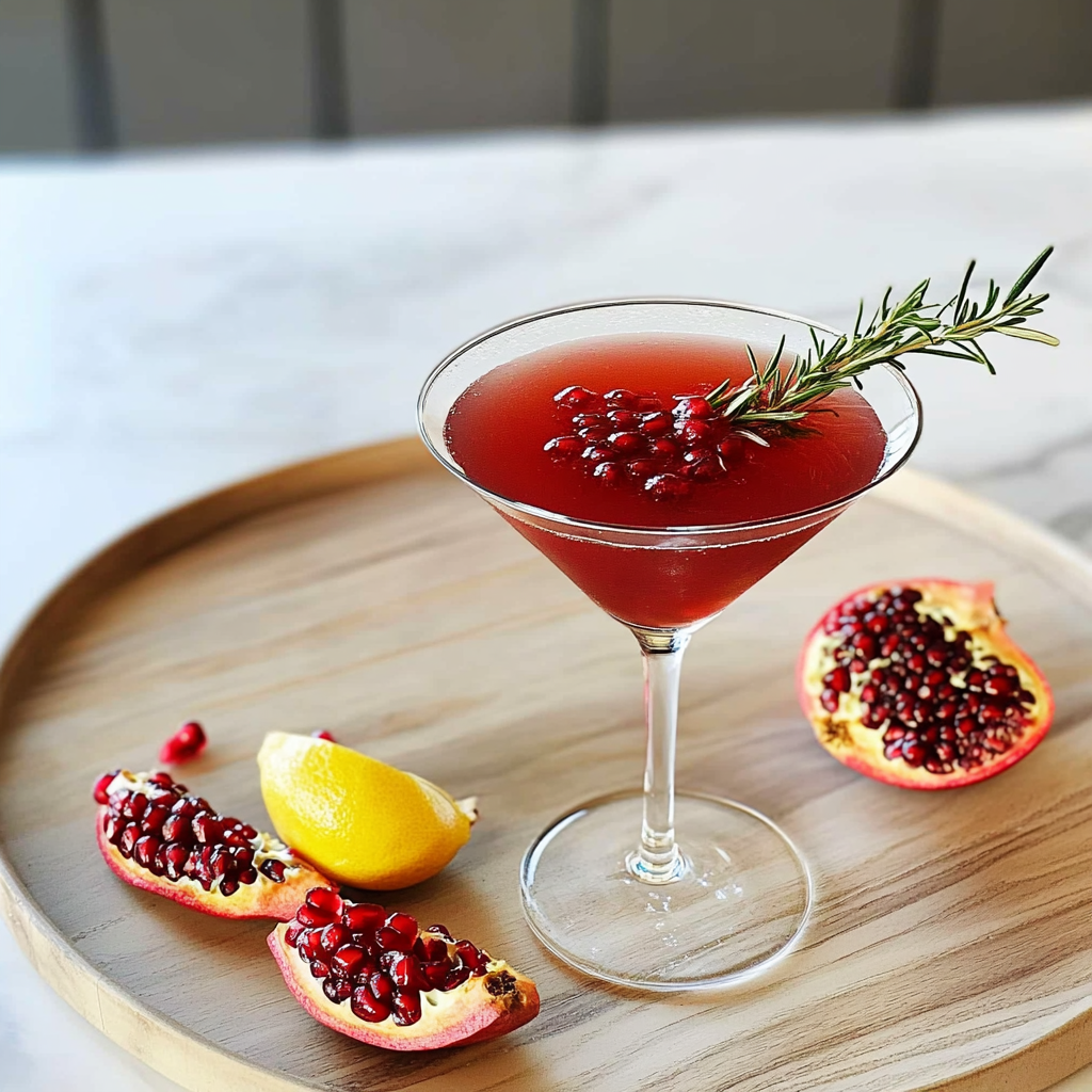 Recipe preparation for Pomegranate Martini Recipe with Vodka