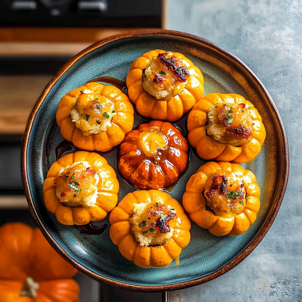 Recipe preparation for Stuffed Mini Pumpkins
