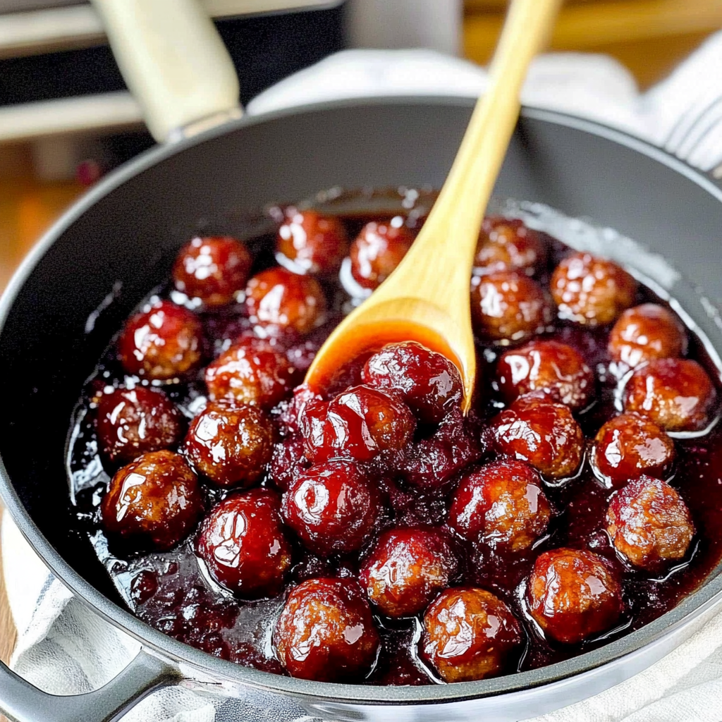 Recipe preparation for cranberry meatballs crockpot