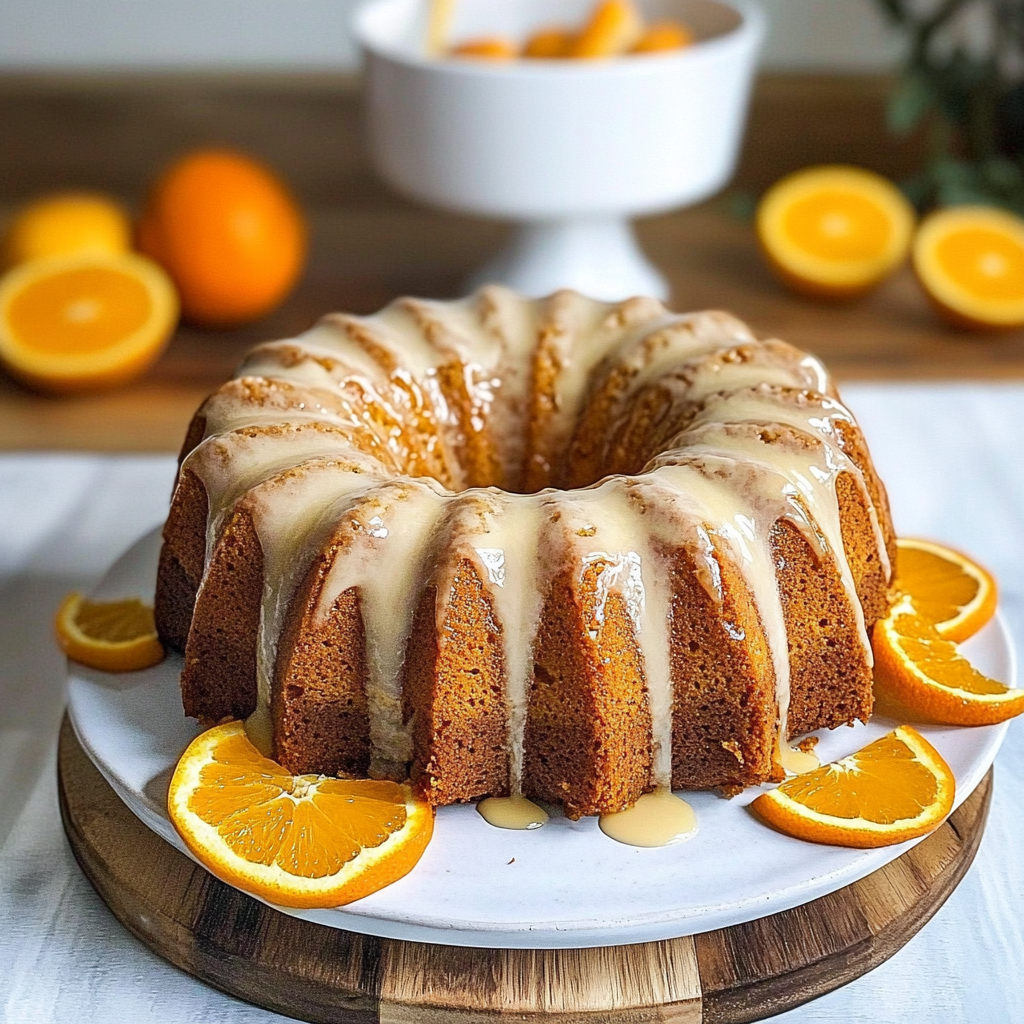 Recipe preparation for Orange Bundt Cake