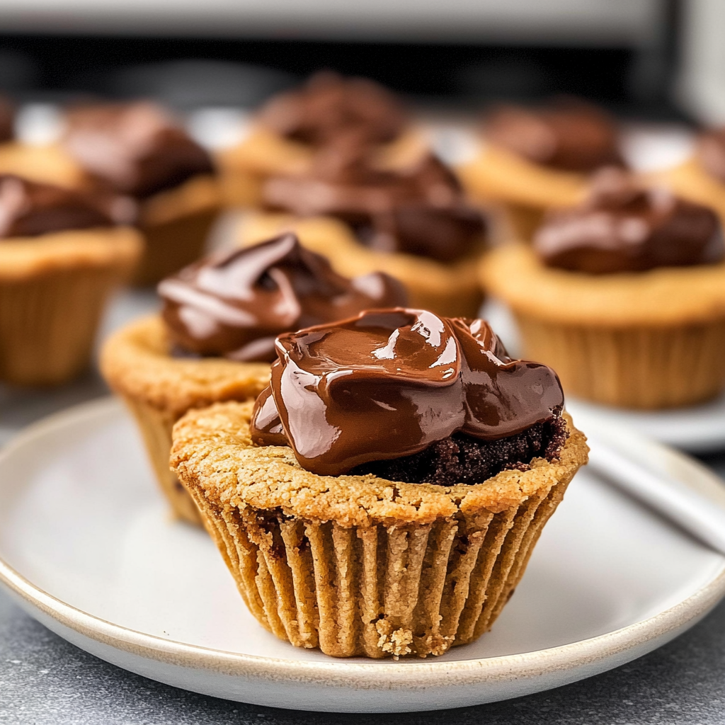 Recipe preparation for nutella stuffed cookie cups