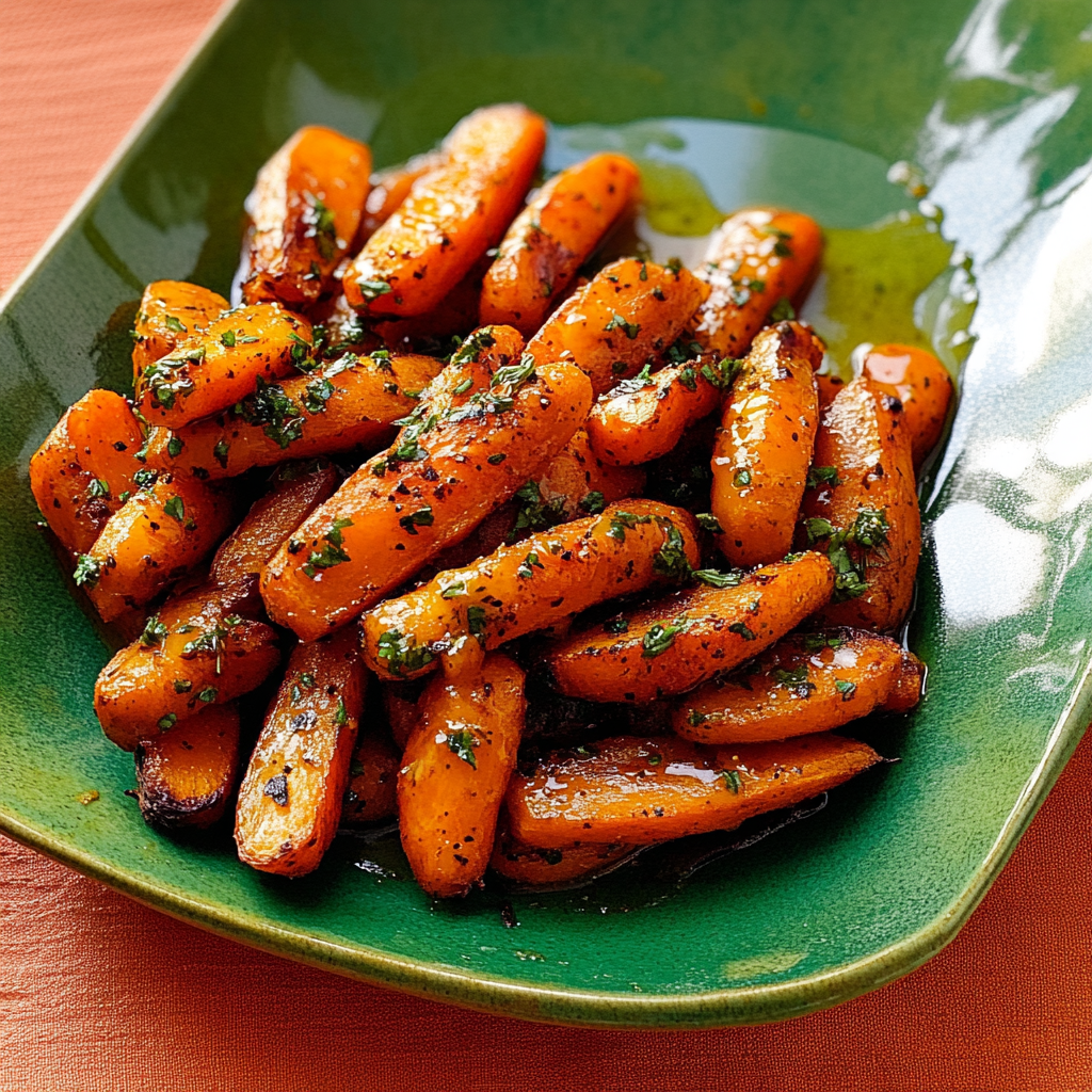 Recipe preparation for Roasted Carrots With Honey Herb Butter