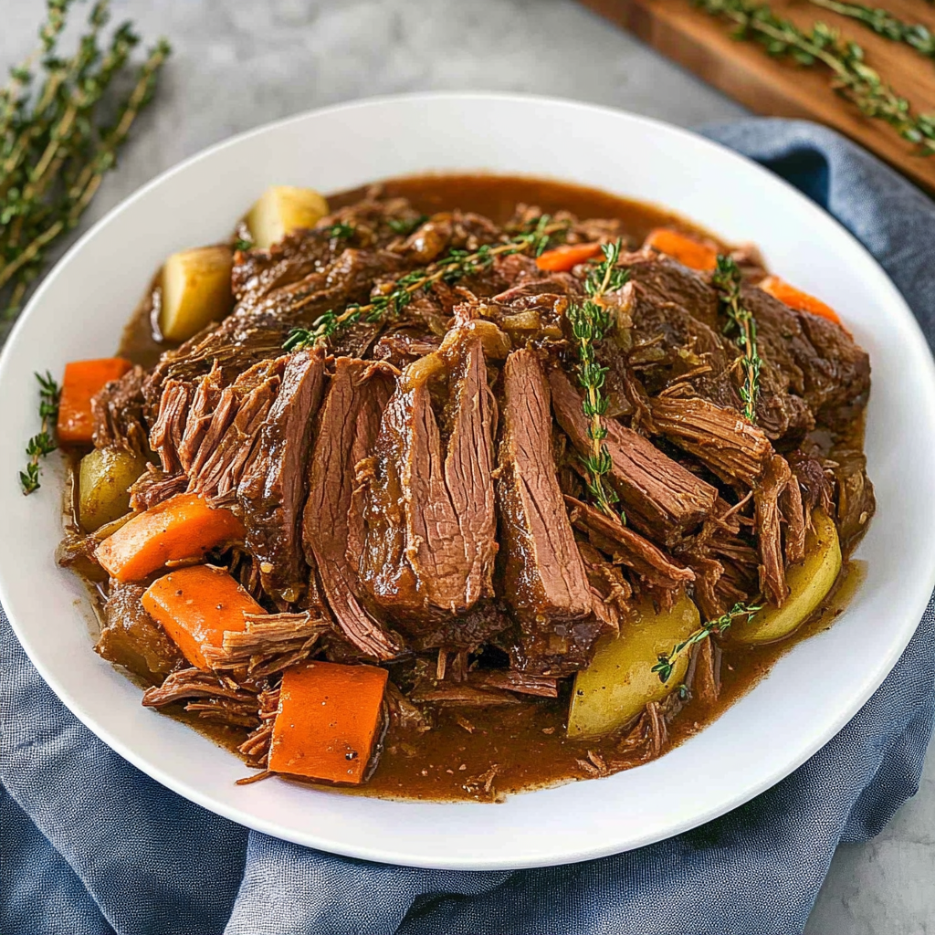 Recipe preparation for Crockpot Christmas Beef Roast