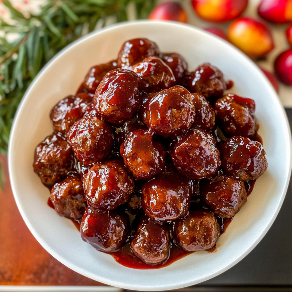 Recipe preparation for Cranberry BBQ Meatballs