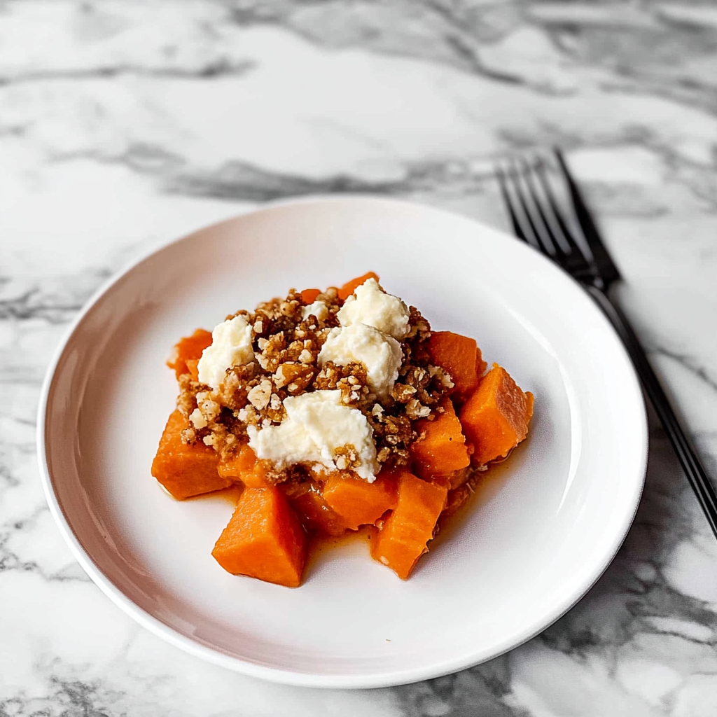 Recipe preparation for Slow Cooker Sweet Potato Casserole