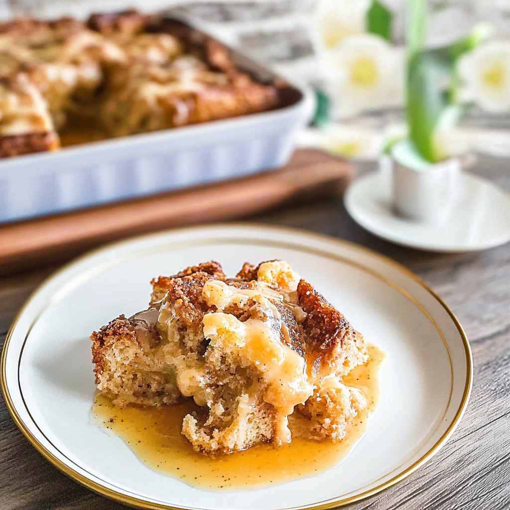 Recipe preparation for Sourdough Bread Pudding