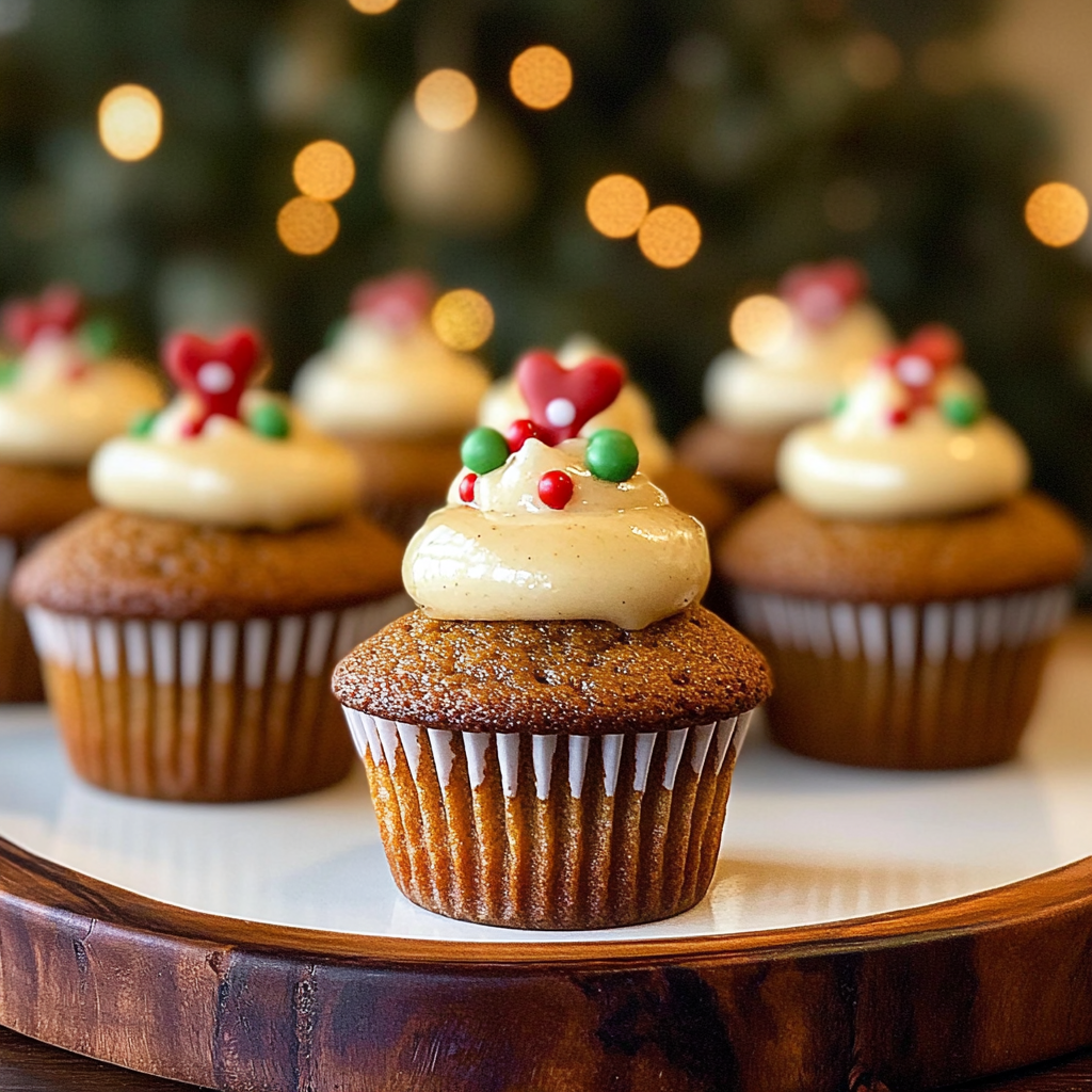 Recipe preparation for Golden Ginger and Molasses Cupcakes