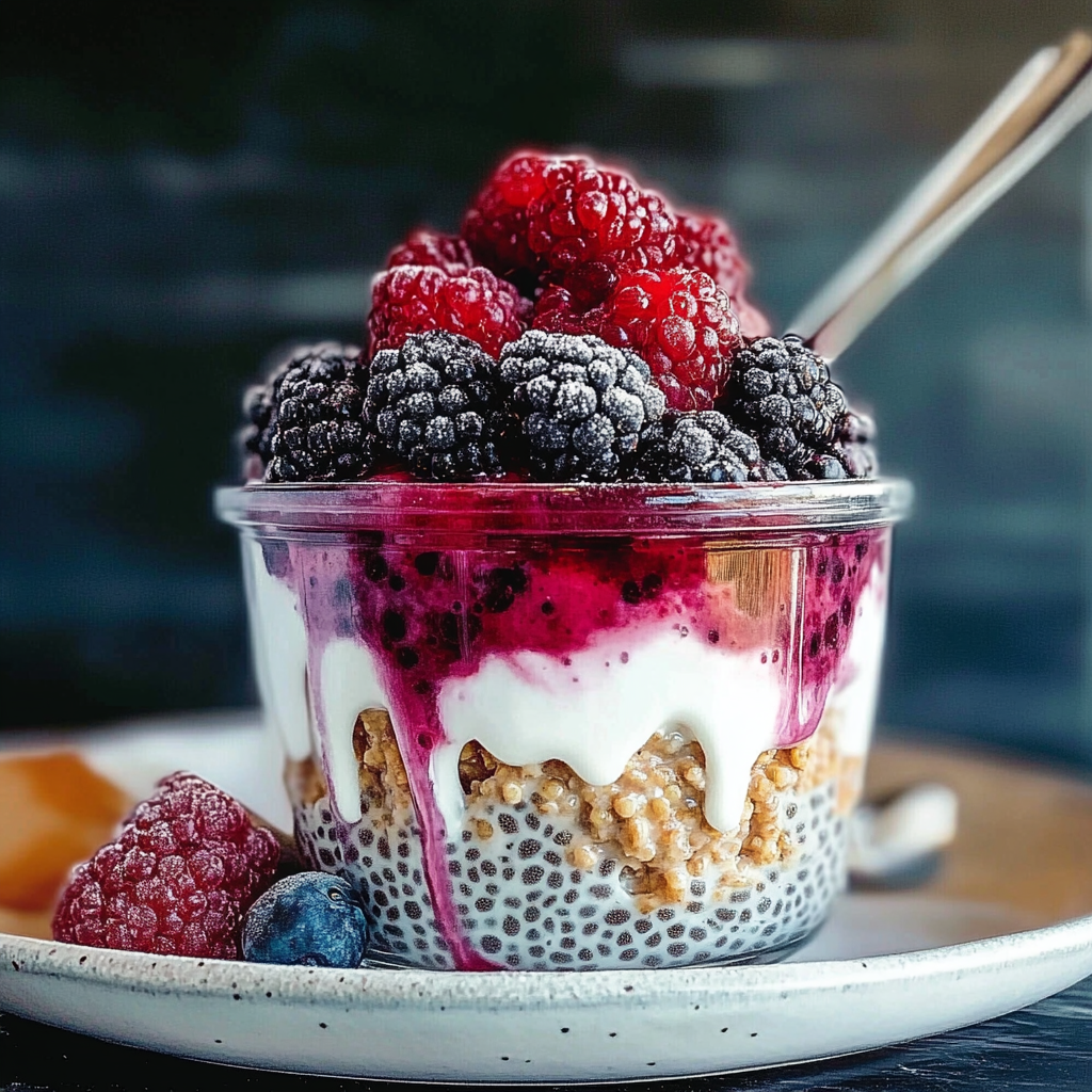 Recipe preparation for Chia Berry Parfait