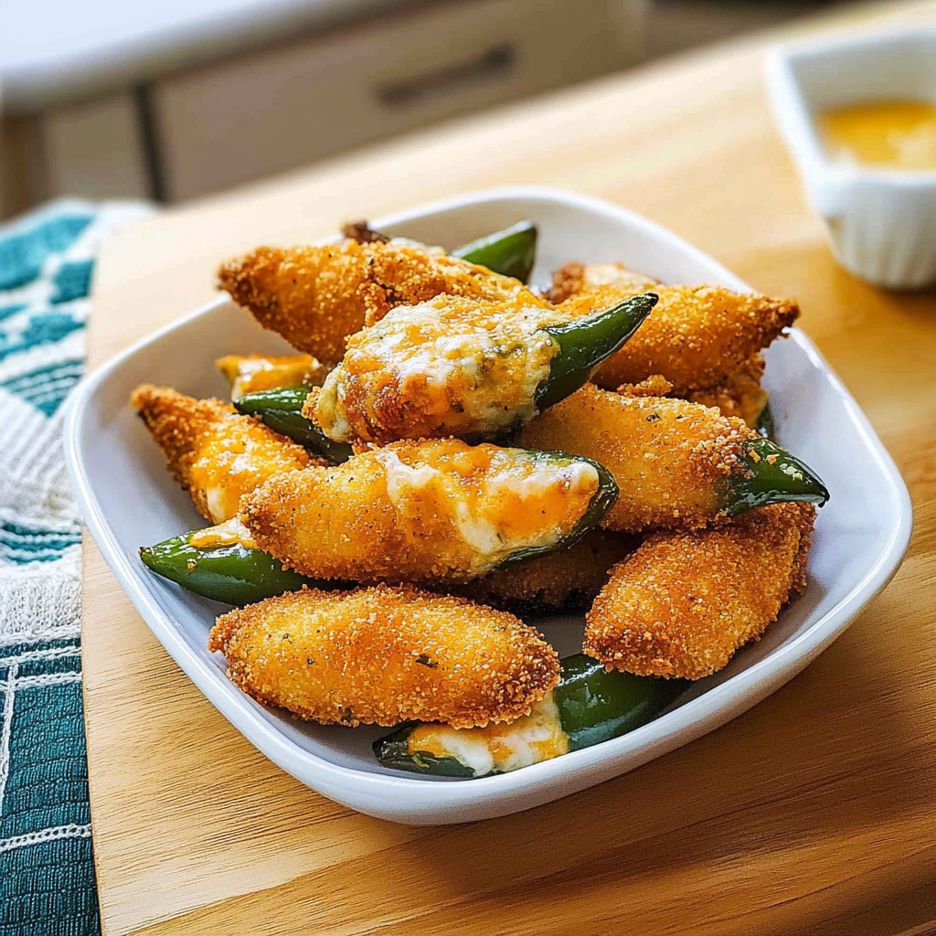 Recipe preparation for Jalapeno Cheese Poppers