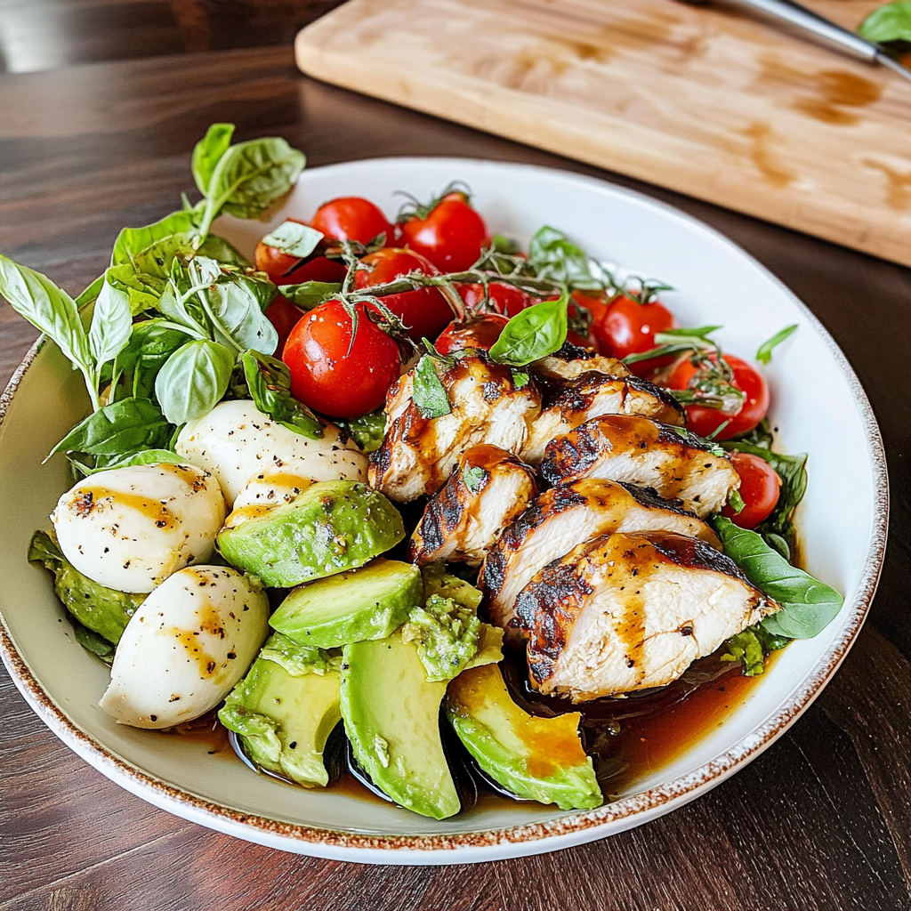 Recipe preparation for Chicken Avocado Caprese