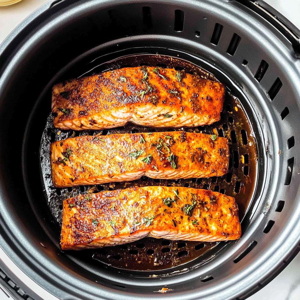 Recipe preparation for Air Fryer Salmon